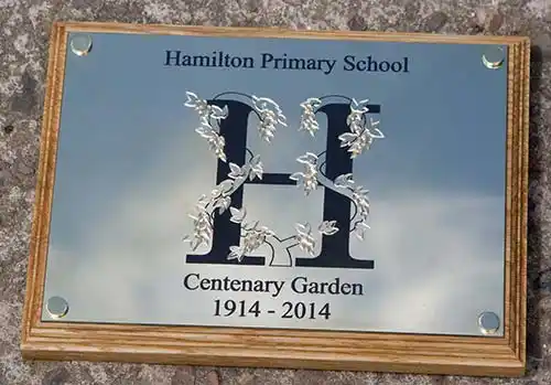 Interesting Engraved Brass Plaque