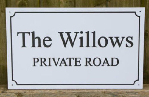 Deep Engraved PVC Sign The Willows