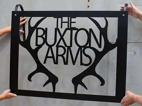 Cut Out Metal Sign