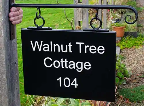 Painted Hanging House Sign