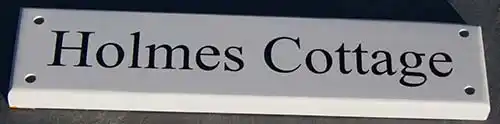 Sapele is a hardwood ideal for painting Painted Sapele House Sign