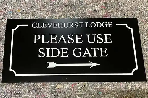 Reflective Sign With Arrow