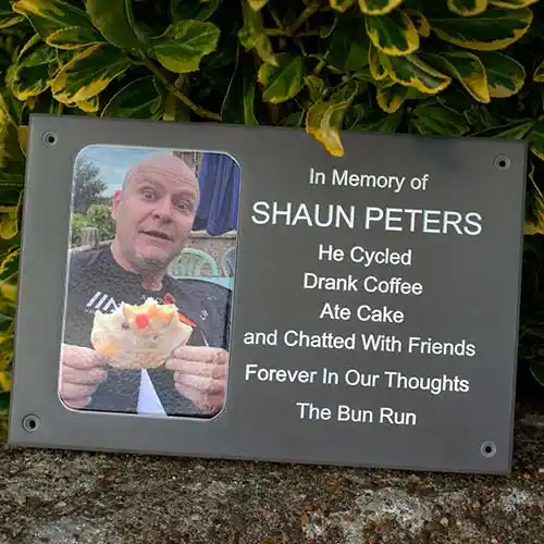 Inset Photo Memorial Plaque.