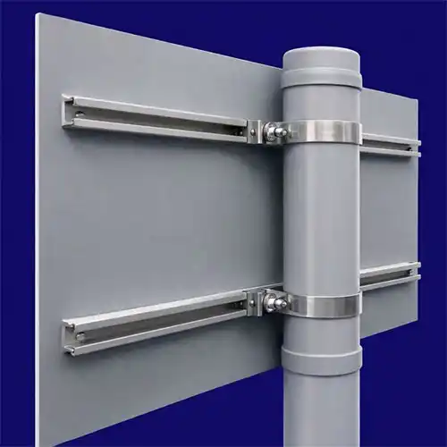 Aluminium Post for Signs with Fixing Channels