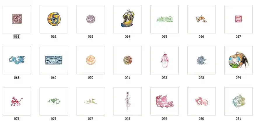 Full colour images of dragons and wizards
