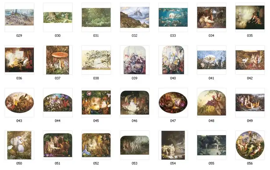 A selection of fairy images for full colour printing