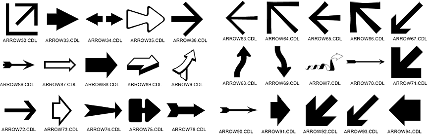 Arrow designs, directional signs and symbols (Set 2)