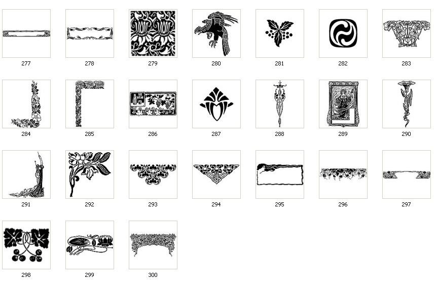Art Nouveau designs