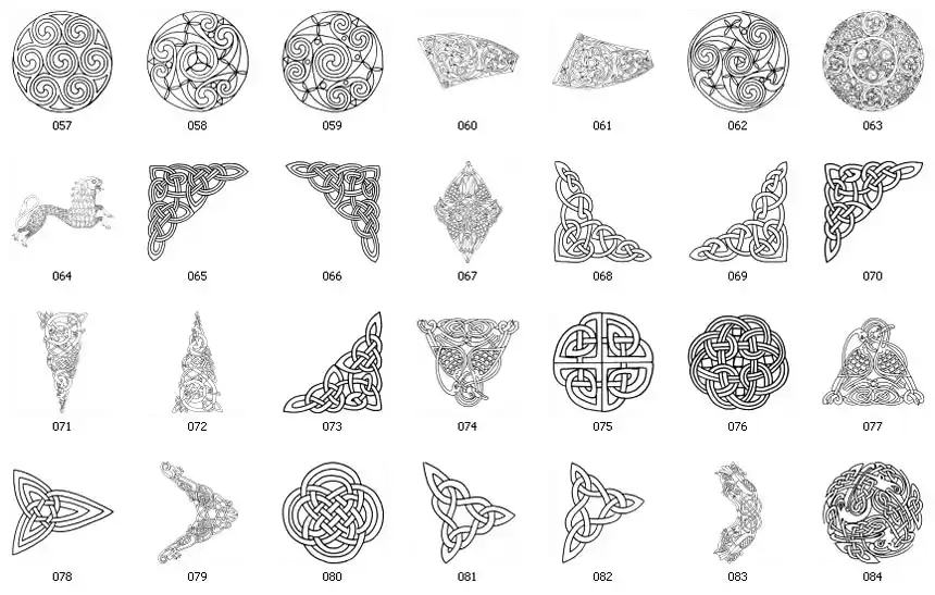 A collection of celticimages, symbols and designs (set 4)