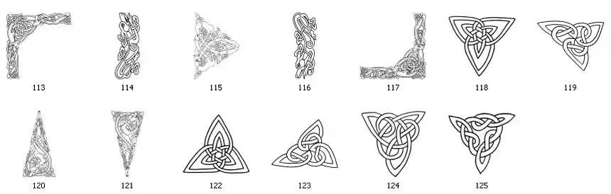A collection of celtic images, symbols and designs (set 7)