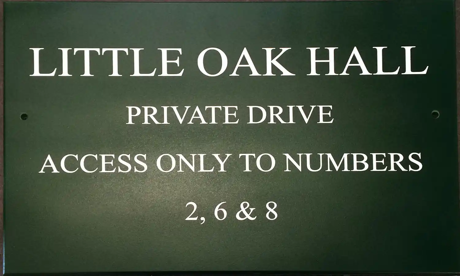 Heritage Green painted sign