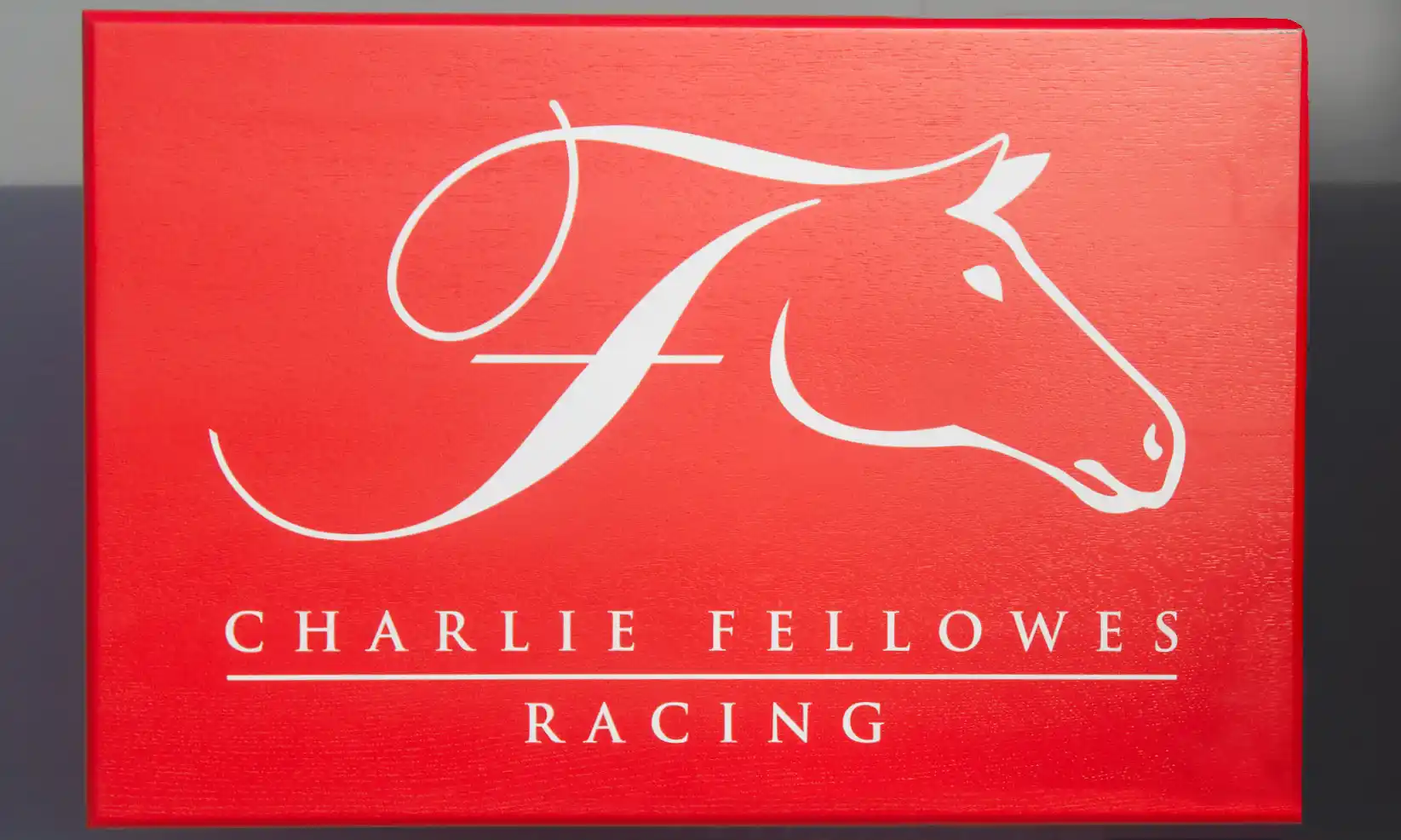 Farm sign painted in Red RAL 3028