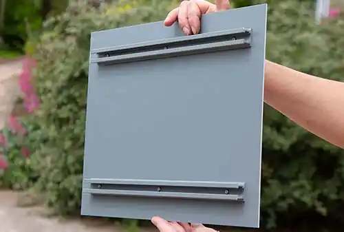Aluminium Sign With Channels on Reverse