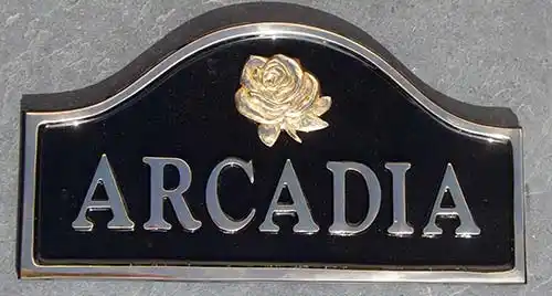 Cast Brass House Name Plate