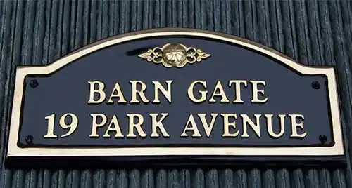 Arch Top Cast Brass Nameplate