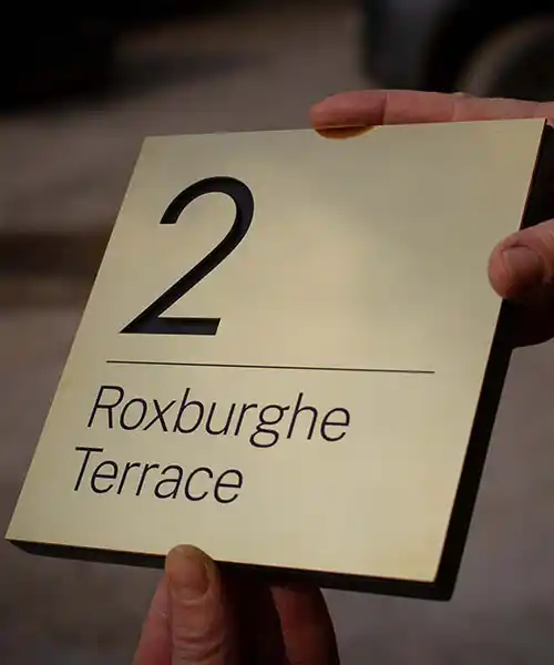 Brass House Name Plate