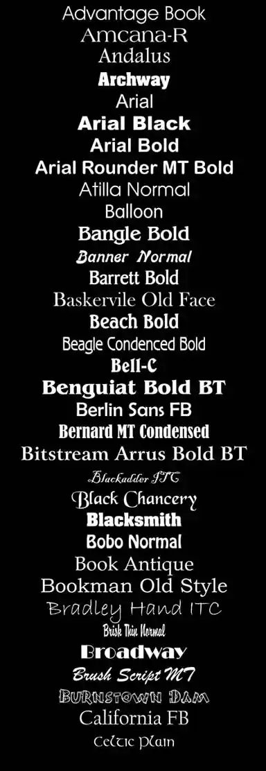 More Standard Fonts