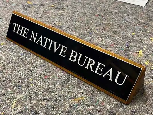 Black Aluminium Desk Name Plate