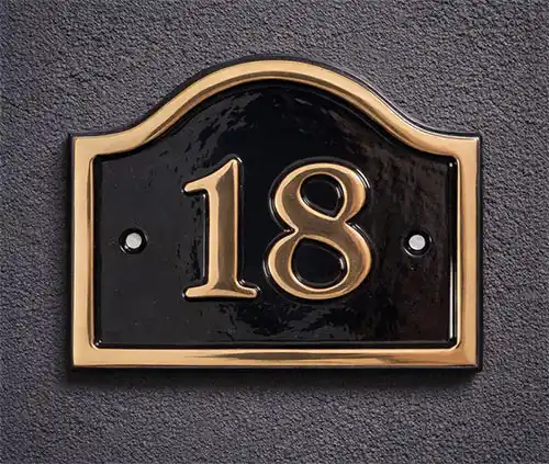 Arch Top Brass Door Numder