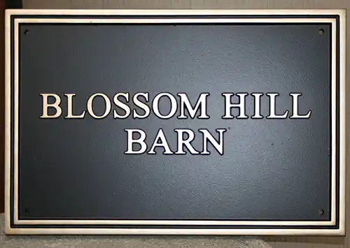 Rectangular cast house sign