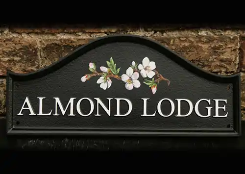 title here Dome top house sign