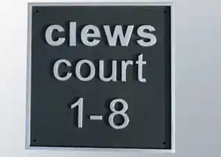 Square cast house sign