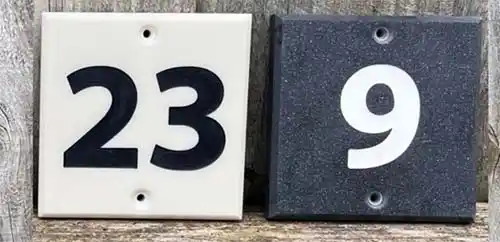 Engraved Corian House Number
