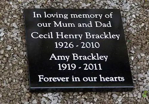 Deep Engraved Granite Memorial