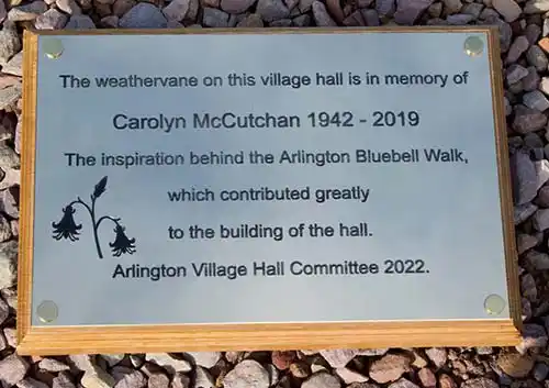 Engraved Brass Plaque on Backing Board