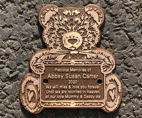 Bronze Teddy Childrens Memorial 