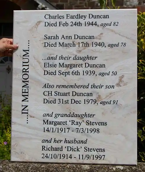Large Corian Plaque