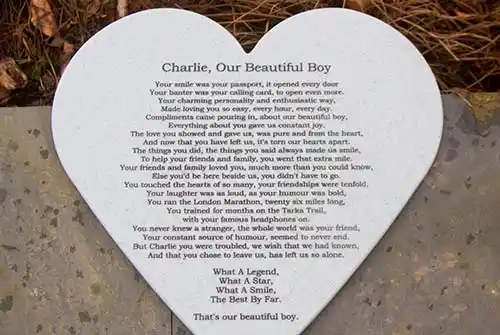 Engraved Heart Memorial