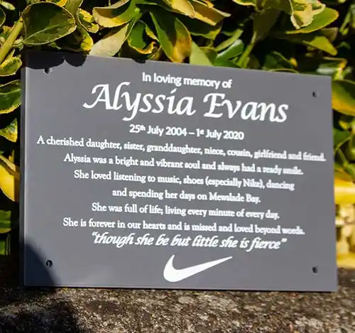 Stone-Like Engraved Corian Plaque