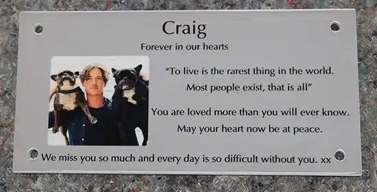 These plaques can be made to almost any size. ToughPrint Photo Memorial