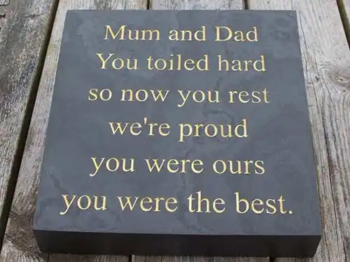 Slate Memorial Wedge