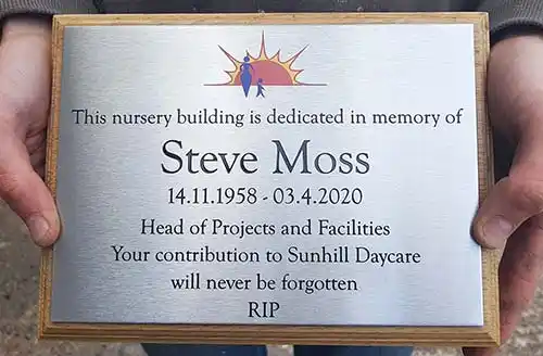 Chemically Etched Stainless Steel Plaque