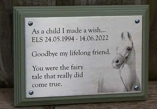 Chemically etched stainless steel memorial plaque featuring a black and white photo and engraved lettering, durable and fade-proof design. Stainless Steel Memorial Plaque