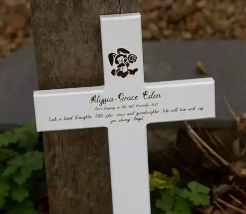 White Painted Childs Cross