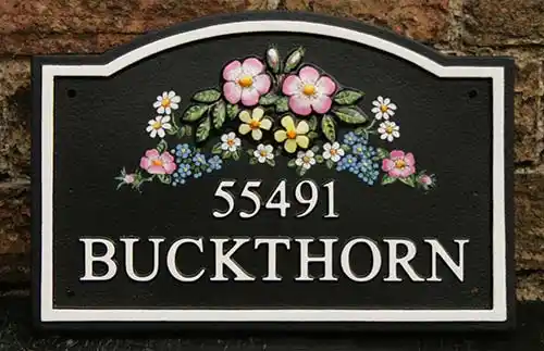 Polyurethane is better than meteal in many ways Cast Polyurethane House Sign