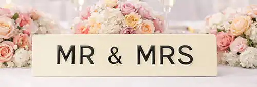 These name plates can be used in so many ways. Wedding Sign - Gift Plaque