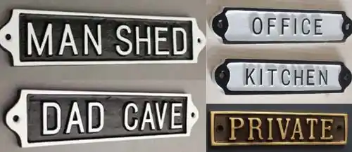 Beware of Dog, Private, CCTV, Ring The Bell Sandard Cast Metal Signs