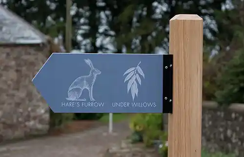 Simple finger post sign