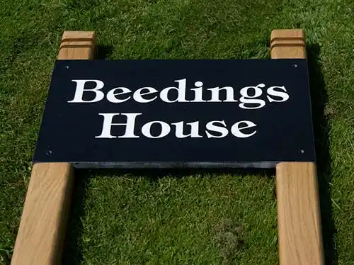 Granite Sign inset into Posts