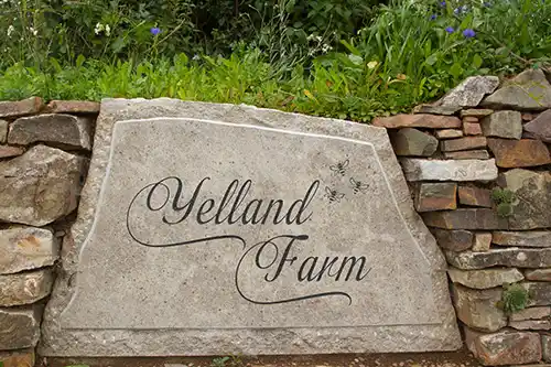 purbeck stone honed rough edge sign