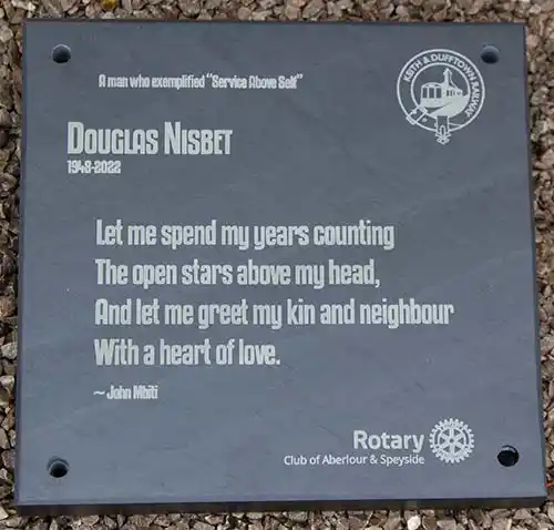 Laser Etched Slate Memorial