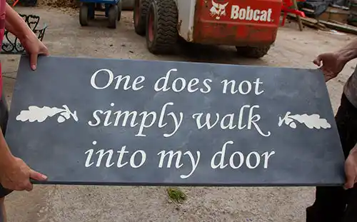 Unusual Wording for Front Door!