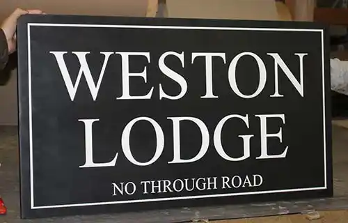 Slate signs are ideal as long lasting holiday accommodation signs Large Slate Sign