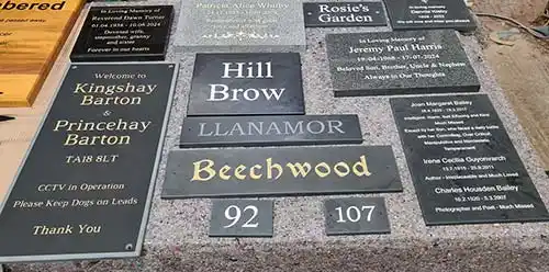 Stone Signs on Dispatch Table