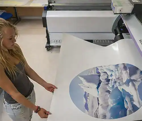 Vinyl being printed