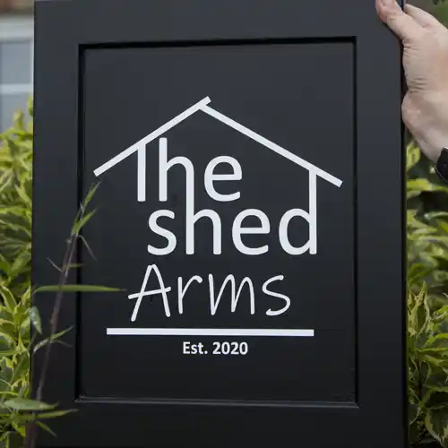 Wooden framed home pub sign
